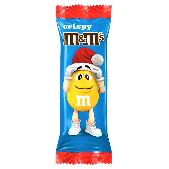 M&M's Crispy Milk Chocolate Christmas Santa Treat 29g - Happy Candy UK LTD