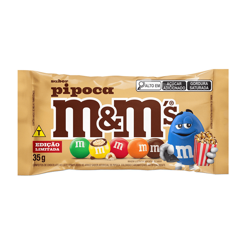 M&M'S Pipoca POPCORN (IMPORT) Milk Chocolate Pieces 35g - Happy Candy UK LTD