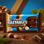 Mr Beast Feastables 2 Creamy Chocolate Hazelnut Cups 40g