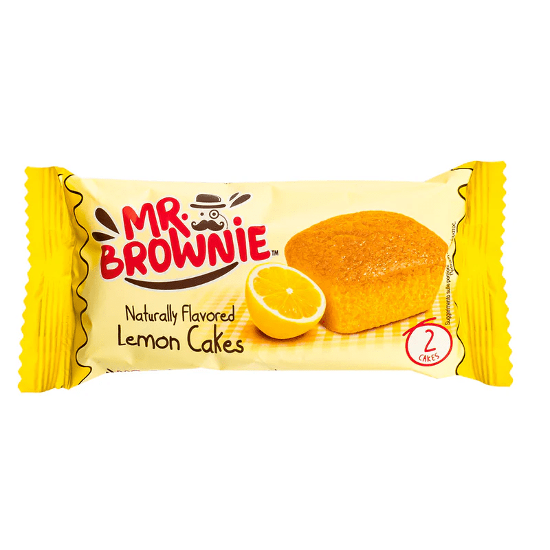 Mr Brownie LEMON CAKES 2 Pack 50g - Happy Candy UK LTD
