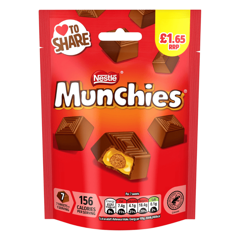 Munchies Milk Chocolate & Caramel Share Bag 81g