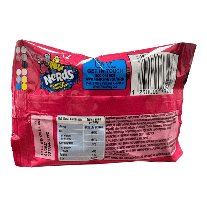 Nerds Gummy Clusters RAINBOW FRUITS Candy Bag 45g