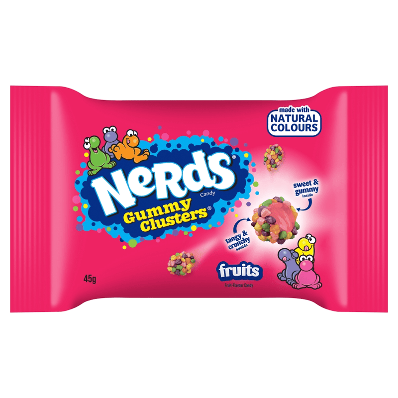 Nerds Gummy Clusters RAINBOW FRUITS Candy Bag 45g