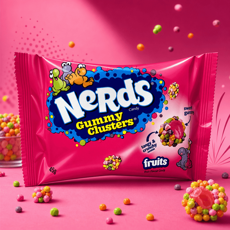Nerds Gummy Clusters RAINBOW FRUITS Candy Bag 45g