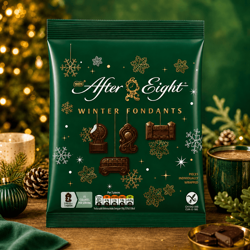 Nestle After Eight Winter Fondants Dark Mint Chocolates Bag 57g