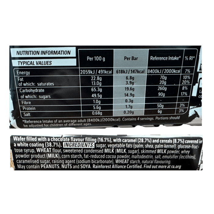 Nestle Lion Bar Black & White 4 Pack Chocolate Bars (4x30g)