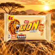 Nestle LION Bar WHITE Chocolate Bars 4 Pack Multipack (4x30g) 120g