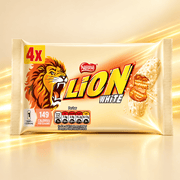 Nestle LION Bar WHITE Chocolate Bars 4 Pack Multipack (4x30g) 120g