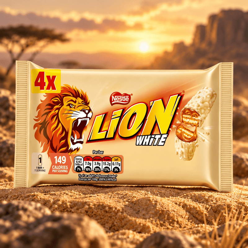 Nestle LION Bar WHITE Chocolate Bars 4 Pack Multipack (4x30g) 120g