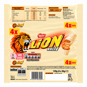 Nestle LION Bar WHITE Chocolate Bars 4 Pack Multipack (4x30g) 120g