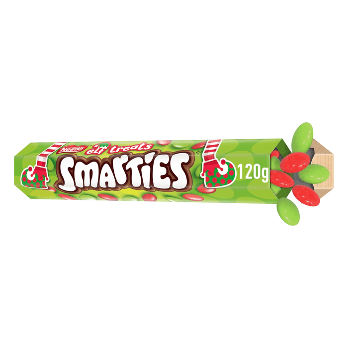 Nestle Smarties Elf Treats Milk Chocolate Giant Tube 120g