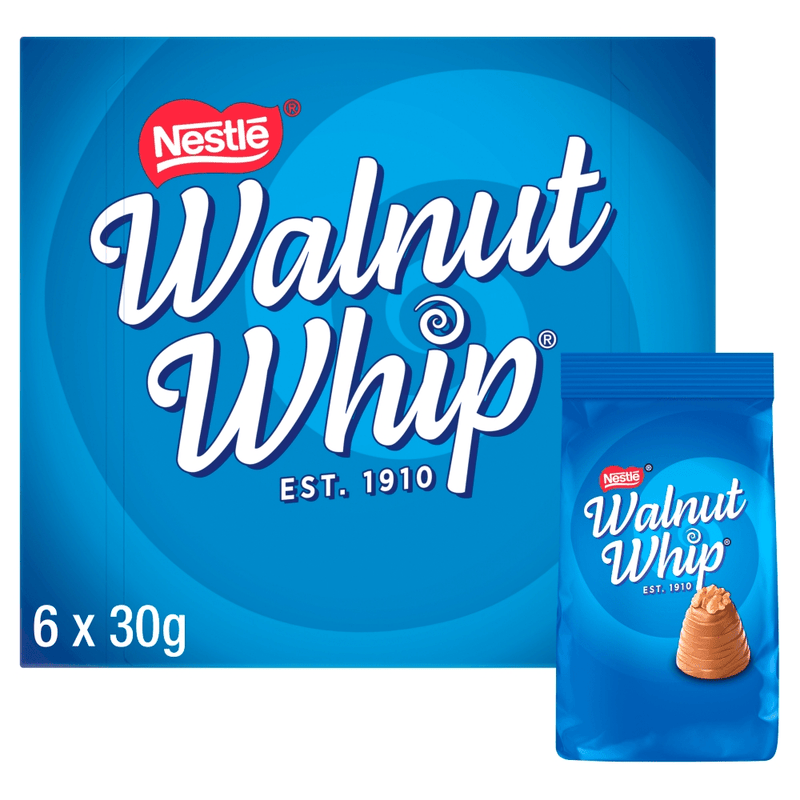 Nestle Walnut Whip Milk Chocolate Multipack (6x30) 180g