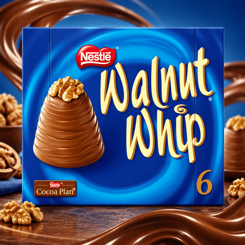 Nestle Walnut Whip Milk Chocolate Multipack (6x30) 180g