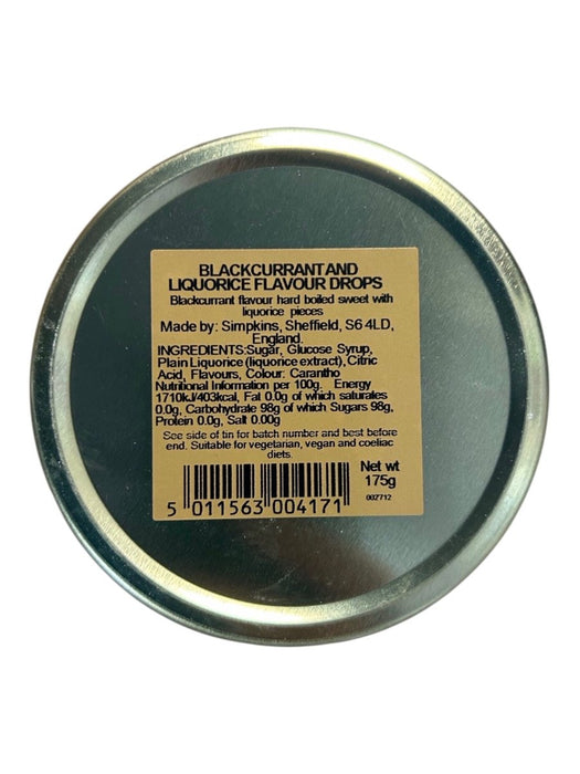 Nipits Blackcurrant & Liquorice Drops Travel Tin 175g - Happy Candy UK LTD