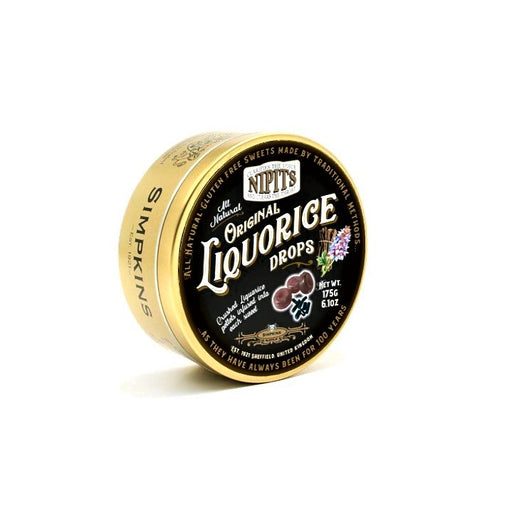 Nipits Original Liquorice Drops Travel Tin 175g - Happy Candy UK LTD