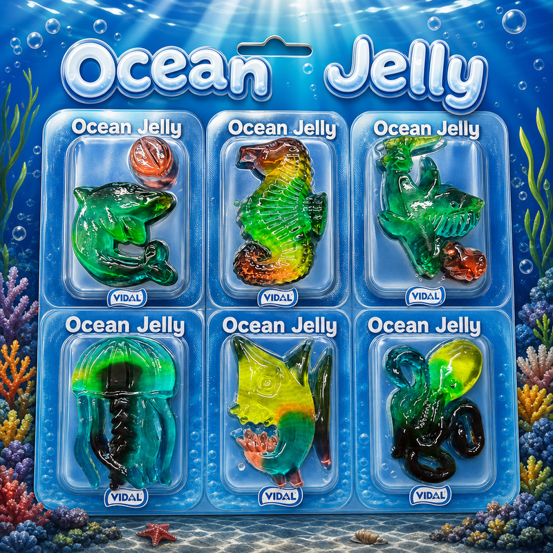Ocean Jelly 6 Pack Jelly Blister Pack 6x11g