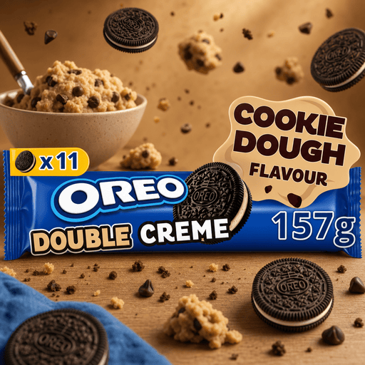 Oreo Double Creme COOKIE DOUGH Cocoa Sandwich Biscuits 157g