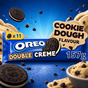 Oreo Double Creme COOKIE DOUGH Cocoa Sandwich Biscuits 157g