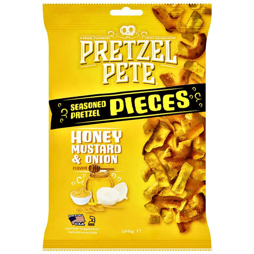 Pretzel Pete Honey Mustard Onion Pretzel Pieces (USA) 160g - Happy Candy UK LTD