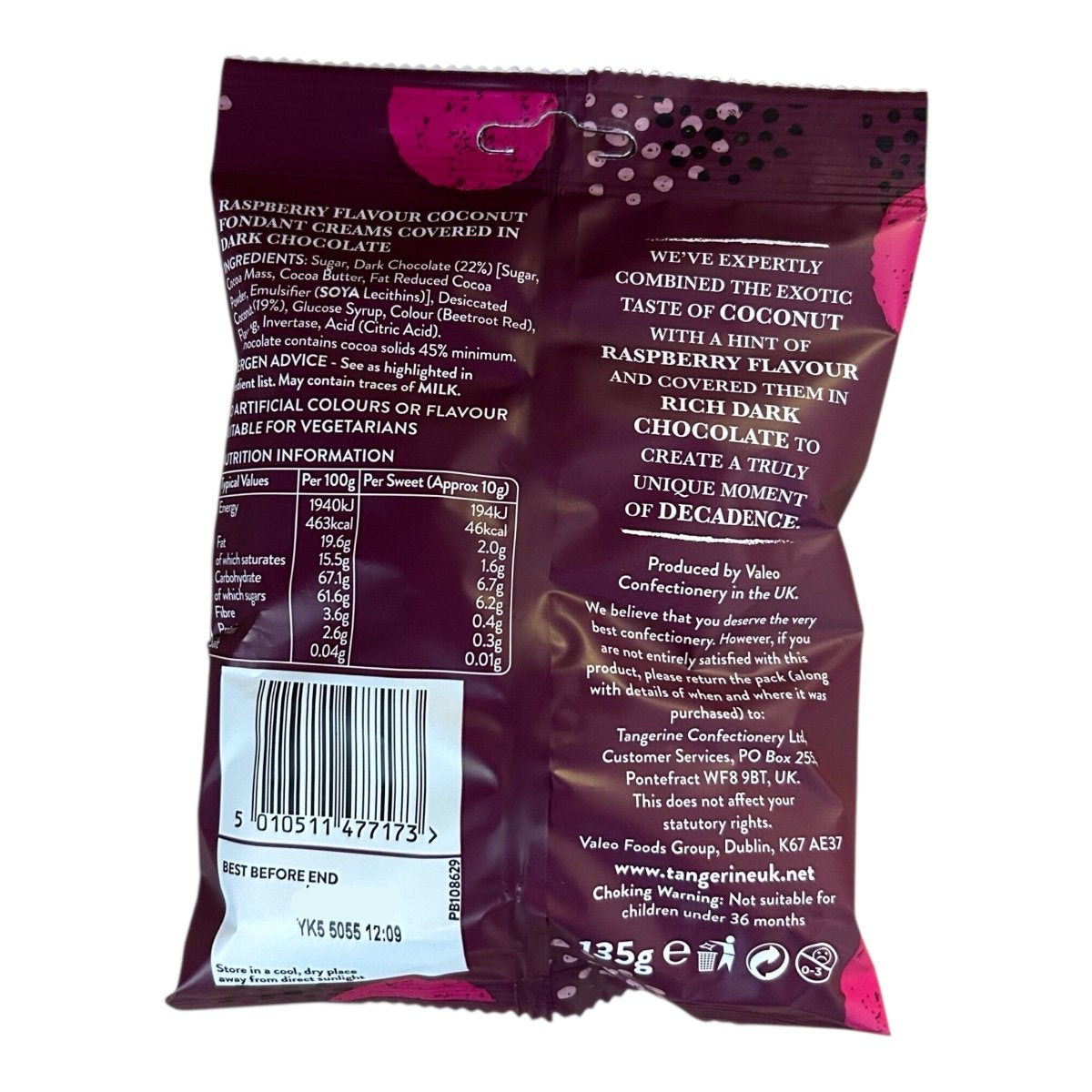 Raspberry Ruffles Bag 135g Formerly Jameson's — Happy Candy UK LTD