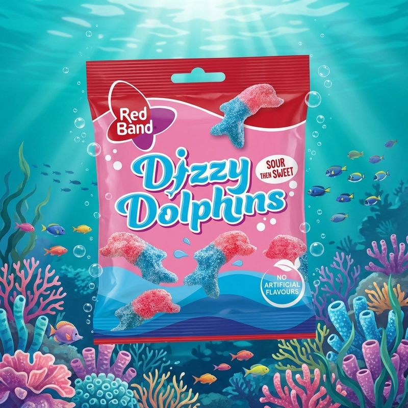 Red Band Dizzy Dolphins Bag 100g