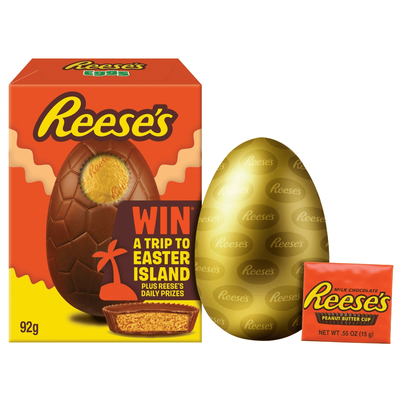 Reese's Milk Chocolate Small Hollow Easter Egg with Reese's Peanut Butter Cup 92g