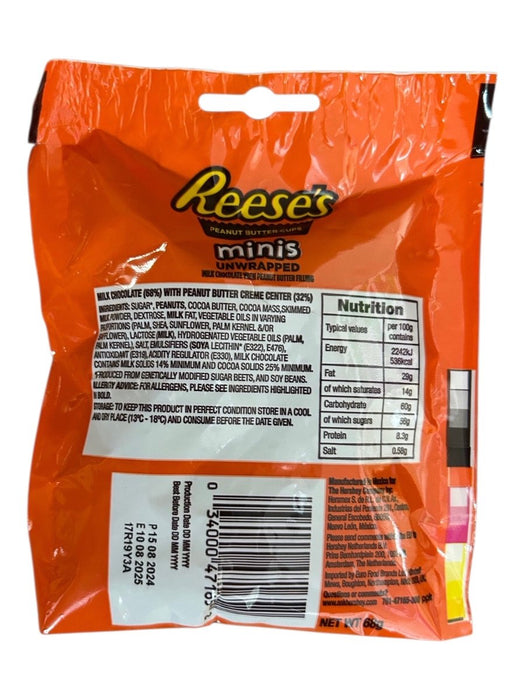 Reese's Peanut Butter Cups Minis Bag 68g - Happy Candy UK LTD
