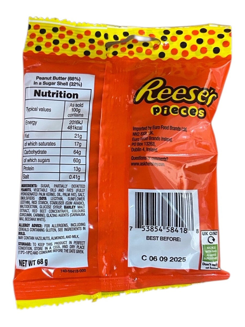 Reese's Pieces Peanut Butter Share Bag 68g - Happy Candy UK LTD