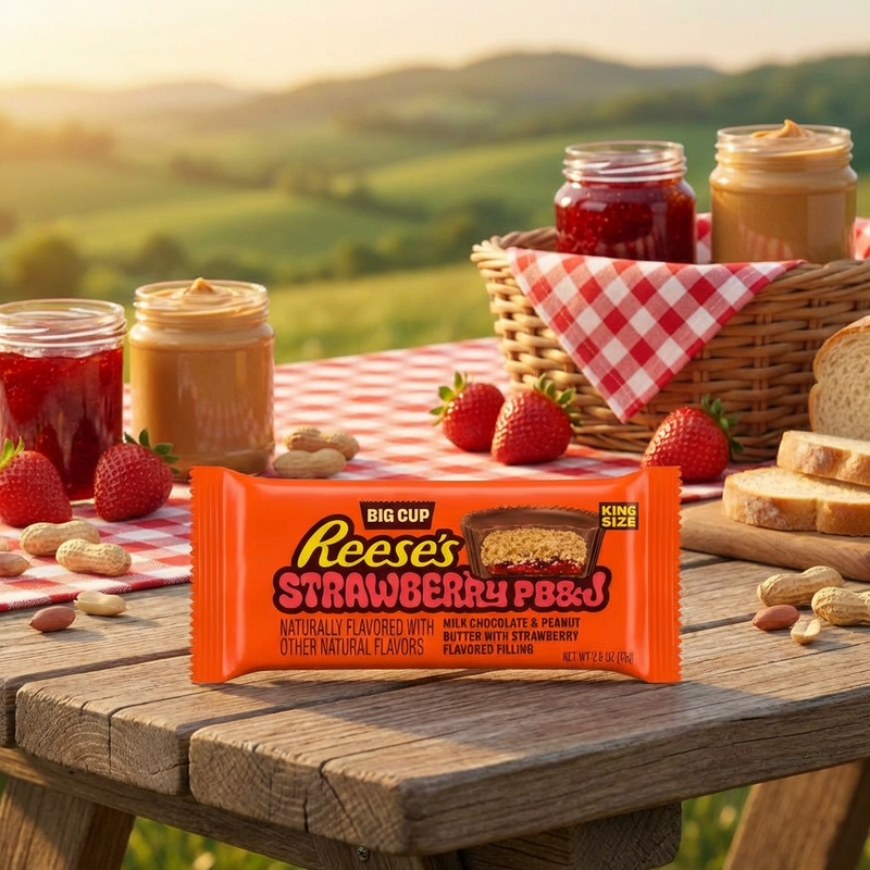 Reese's Strawberry Peanut Butter & Jelly Big Cup King Size (USA) 79g