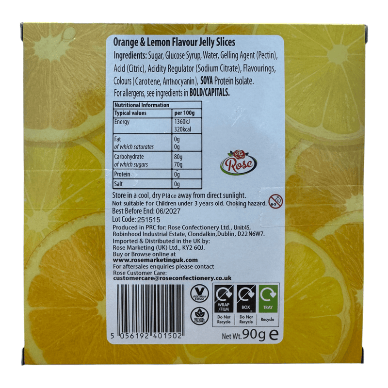 Rose Orange & Lemon Fruit Slices Gift Box 90g