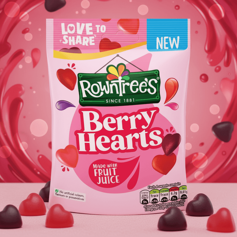 Rowntree's Berry Hearts Share Bag 115g