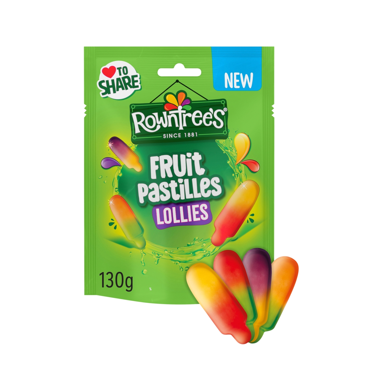 Rowntree's Fruit Pastilles LOLLIES Sweets Sharing Bag 130g — Happy ...