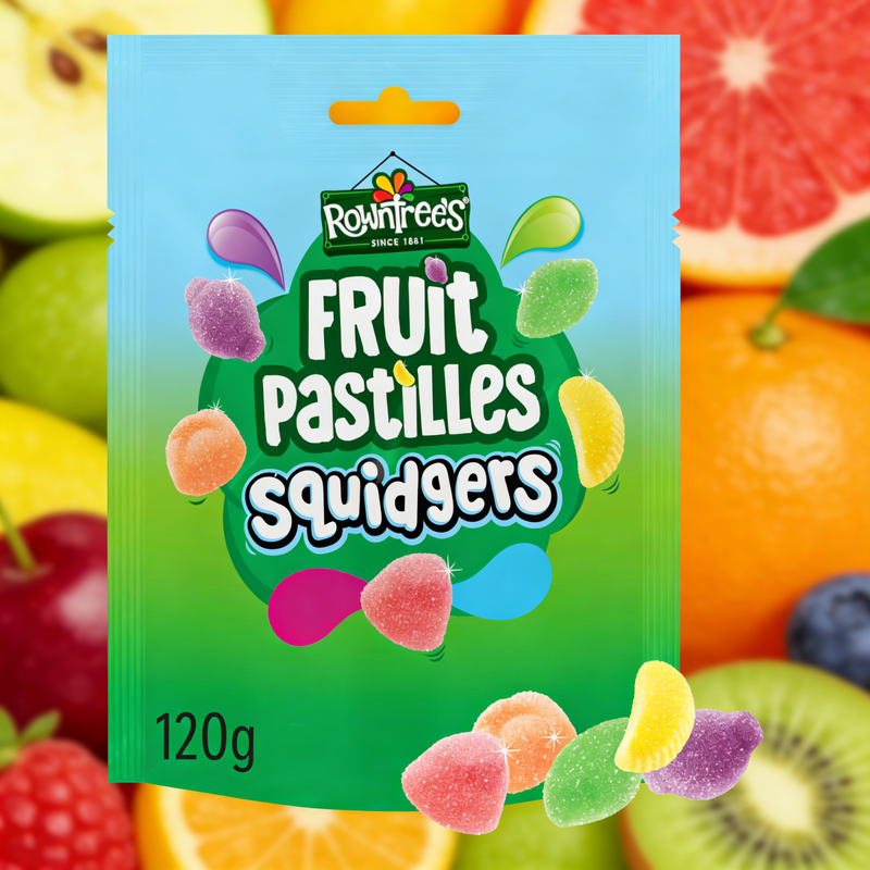 Rowntree's Fruit Pastilles Squidgers Sweets Sharing Bag 120g