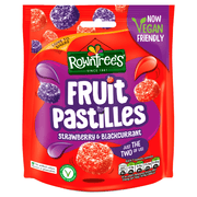 Rowntree's Fruit Pastilles Strawberry & Blackcurrant Sharing Pouch 143g - Happy Candy UK LTD