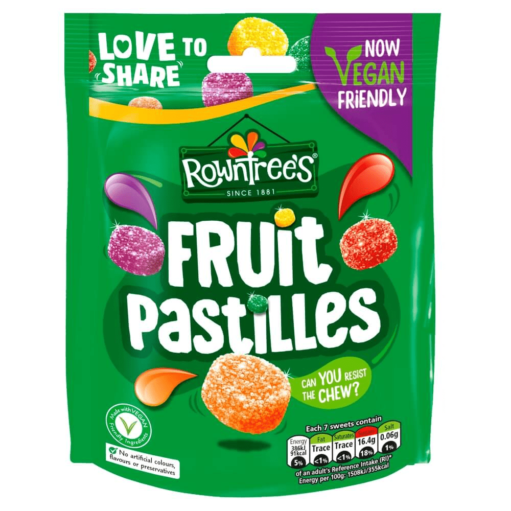 Rowntree's Fruit Pastilles Sweets Sharing Bag 143g — Happy Candy UK LTD