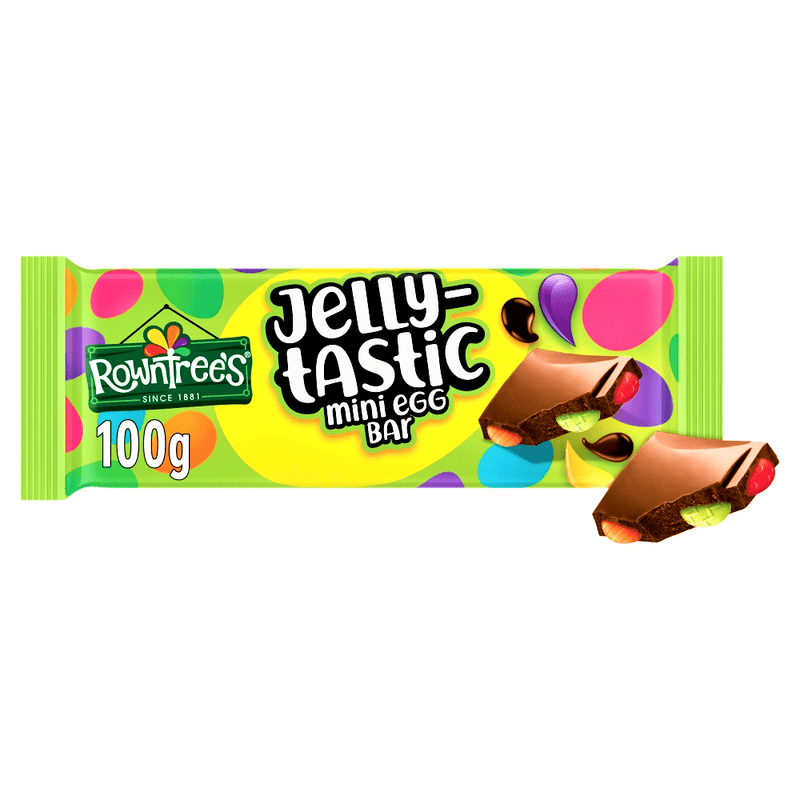 Rowntree's Jelly - Tastic Mini Egg Chocolate Sharing Bar 100g - Happy Candy UK LTD