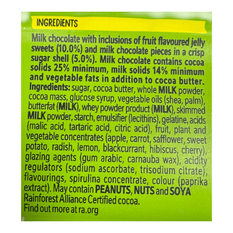 Rowntrees Jelly Tastic Mini Egg Milk Chocolate Bar 100g