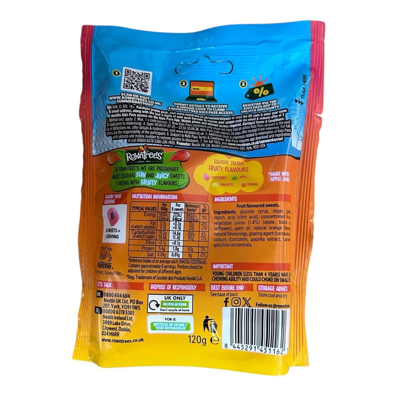 Rowntree's Jelly Tots Squidgers Sweets Sharing Bag 120g - Happy Candy UK LTD