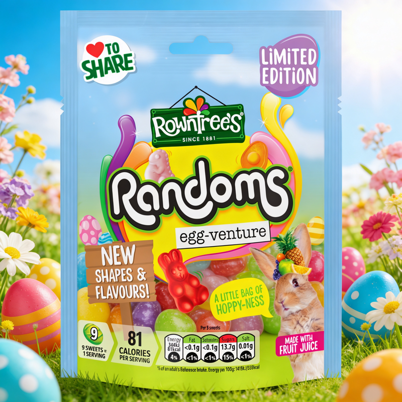 Rowntree's Limited Edition Randoms Egg - Venture Sweets Sharing Bag 130g