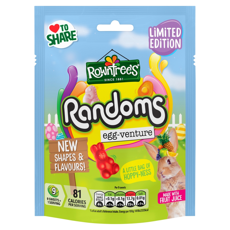 Rowntree's Limited Edition Randoms Egg - Venture Sweets Sharing Bag 130g