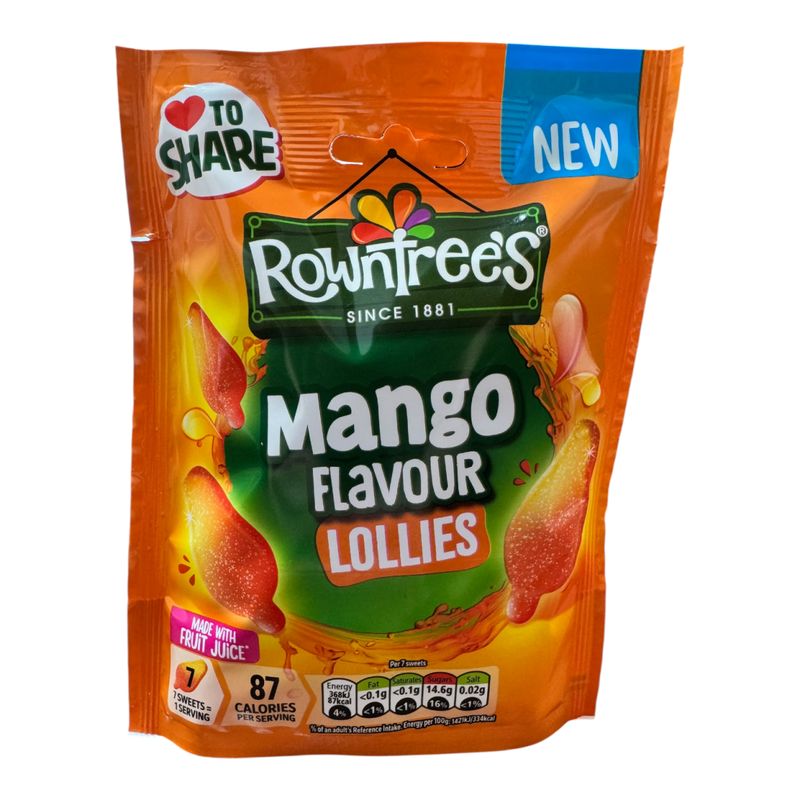 Rowntree's Mango Flavour Lollies Sweets Bag 130g
