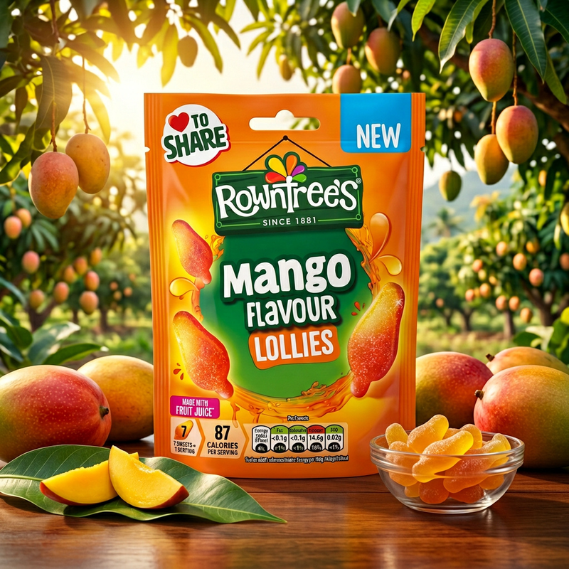 Rowntree's Mango Flavour Lollies Sweets Bag 130g