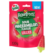 Rowntree's Sour Watermelon Flavour Lollies Sweets Bag 130g