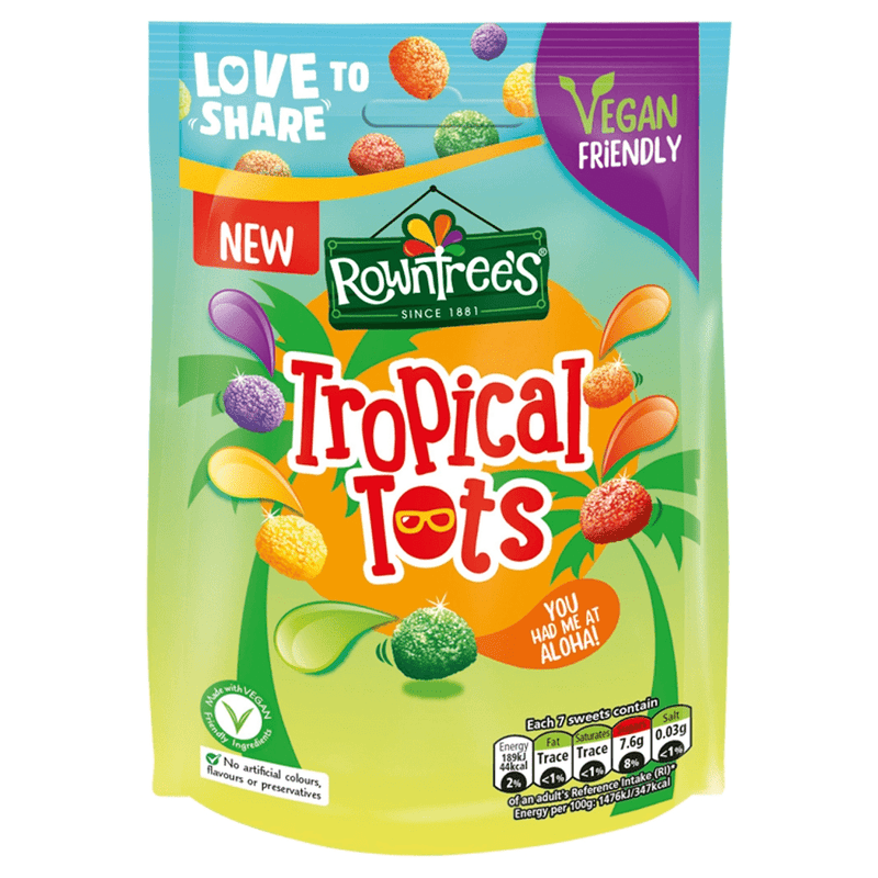Rowntree's Tropical Tots Sweets Sharing Bag 140g - Happy Candy UK LTD