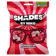 Shades by Niko Straight Up Strawberry Sweets Bag 150g - Happy Candy UK LTD