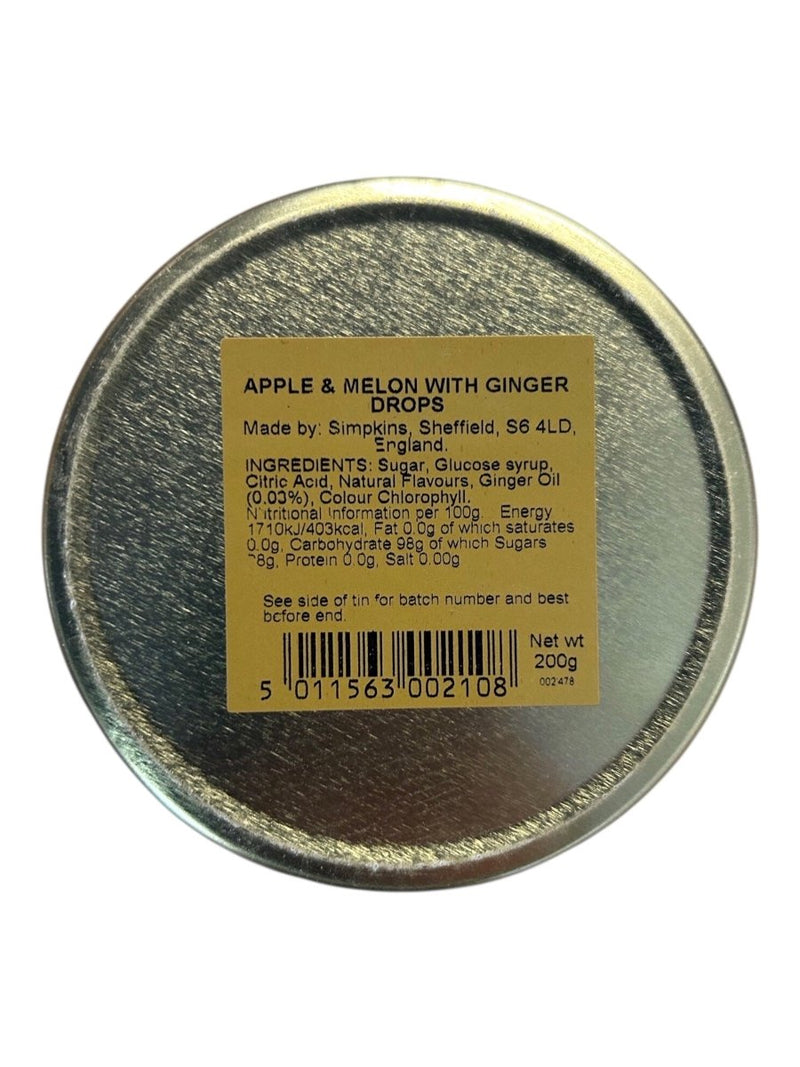 Simpkins Classic Warming Ginger Travel Tin 200g - Happy Candy UK LTD