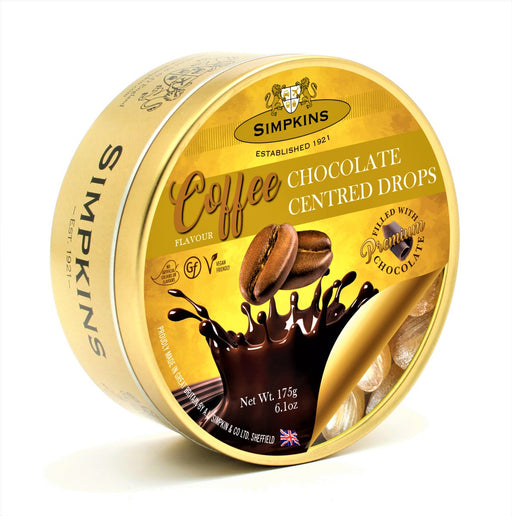 Simpkins Coffee Chocolate Drops Travel Tin 175g - Happy Candy UK LTD