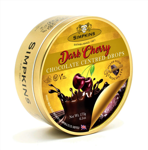 Simpkins Dark Cherry Chocolate Travel Tin 175g - Happy Candy UK LTD