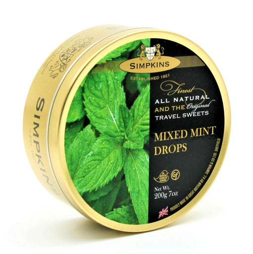 Simpkins Mixed Mint Drops Travel Tin 200g - Happy Candy UK LTD
