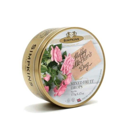 Simpkins Mother's Day Mixed Fruit Drops Tin 175g - Happy Candy UK LTD